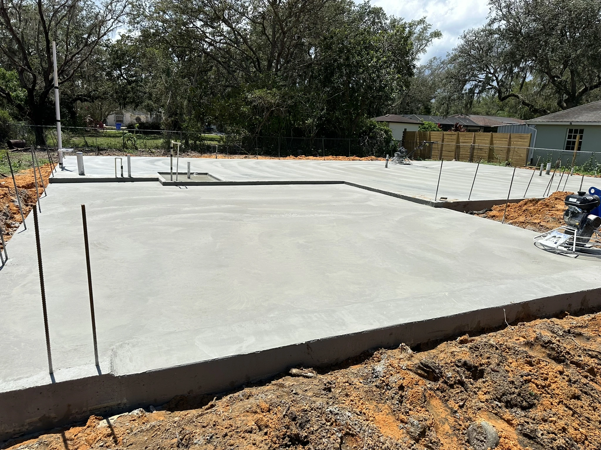 Concrete slab foundation in Fayetteville NC